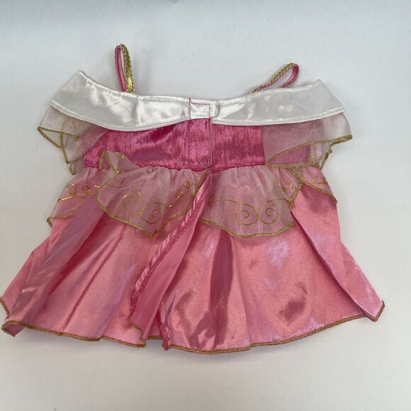 Build A Bear Workshop BABW Disney Princess Aurora Dress Pink White - Picture 2 of 4
